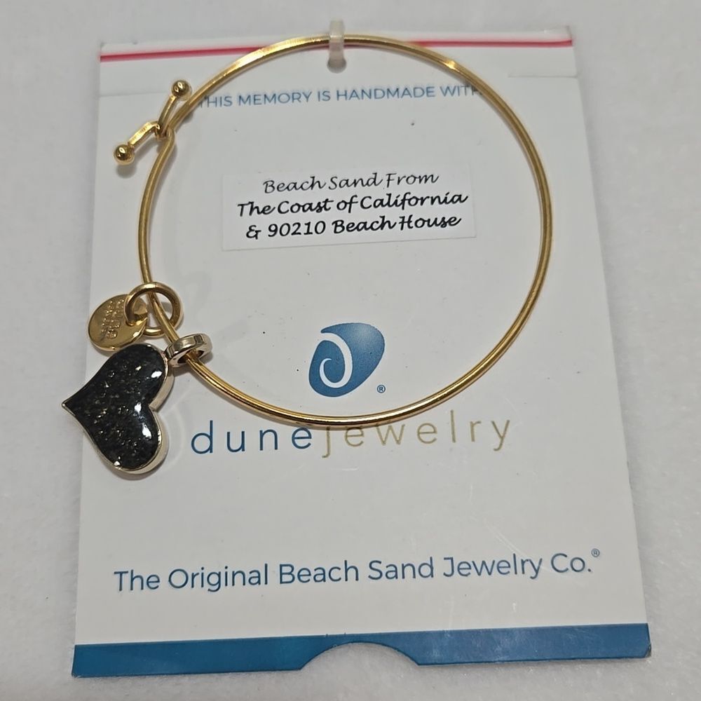 Handmade Bracelet with 90210 Beach Sand Heart Charm